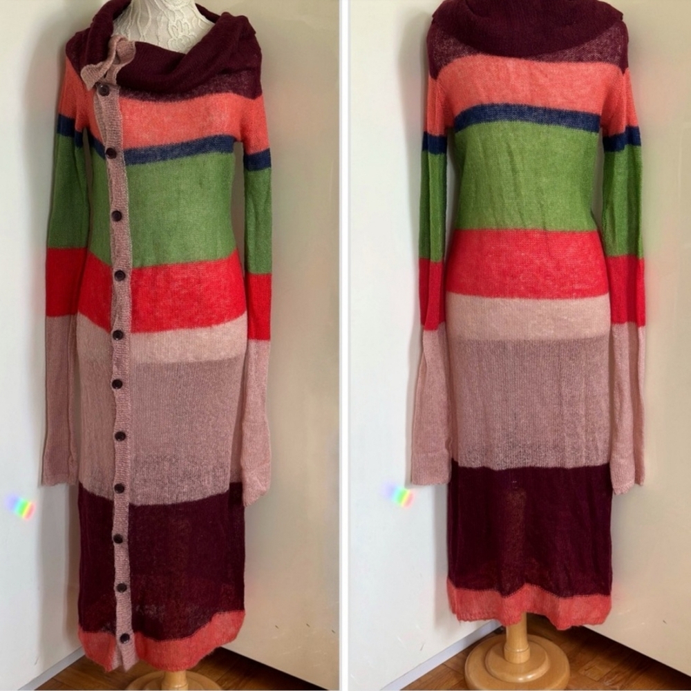 Y's by Yohji Yamamoto Multicolor Striped Cardigan